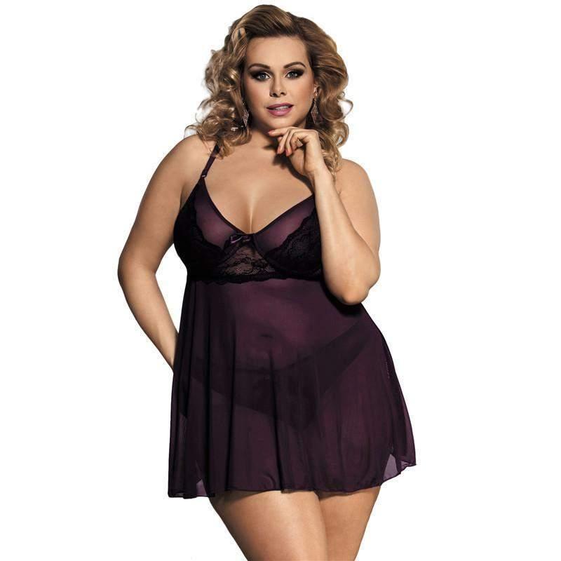 Mini-lingerie violette sexy