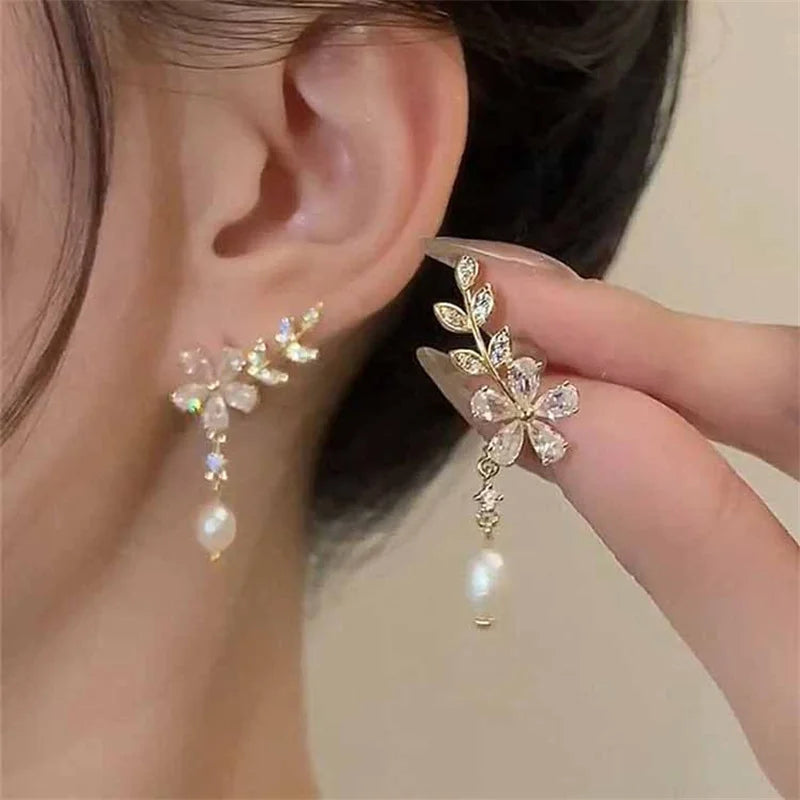 Boucles d'oreilles à tige en cristal