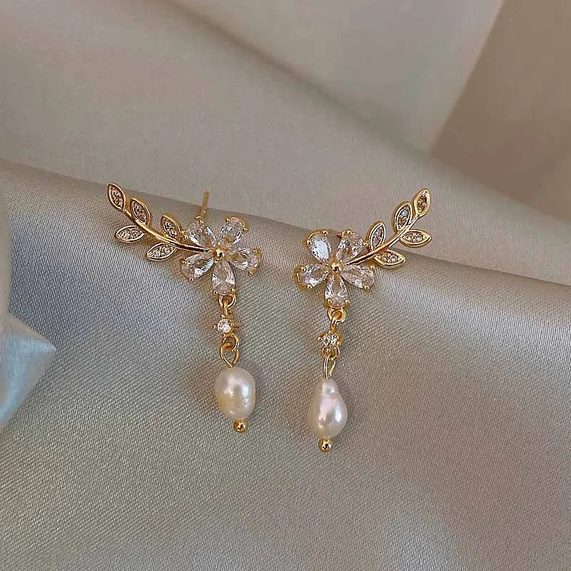 Boucles d'oreilles à tige en cristal