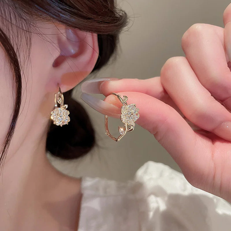 Boucles d'oreilles à tige en cristal